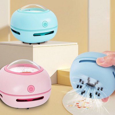 Mini Handheld Round Desktop Vacuum Cleaner