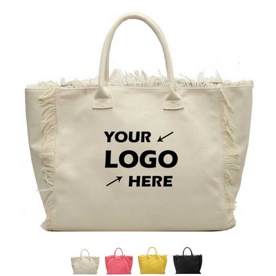 Tassel Carrying Canvas Bag