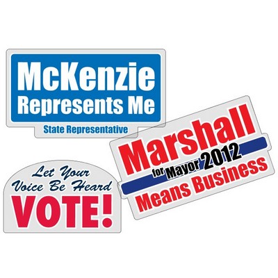 Custom Clear Polyester Die-Cut Decal w/Face Adhesive (253 to 354 Square Inch)