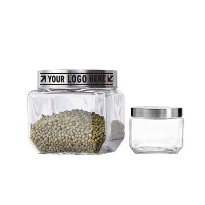 27oz. Glass Food Storage Jar with Stainless Lid