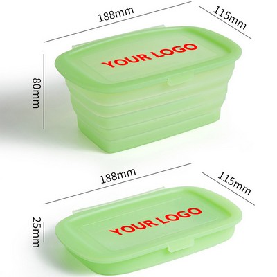Cover with silicone folding fresh-keeping box, vegetable and fruit fresh-keeping box, lunch box,