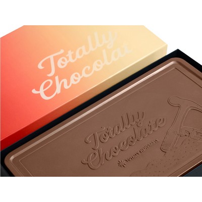 Giant 2lb. Engraved Chocolate Bar with Luxury Custom Packaging