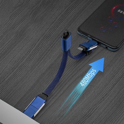 4-in-1 Keychain Fast Charging Data Cable