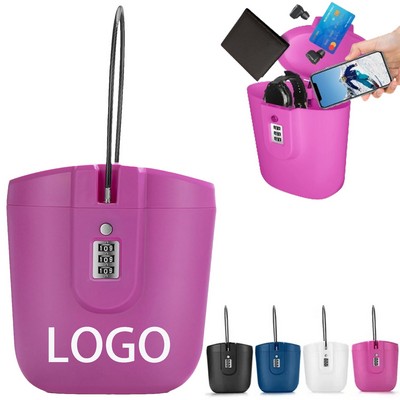 Portable Beach Safe Lock Box With Security Wire