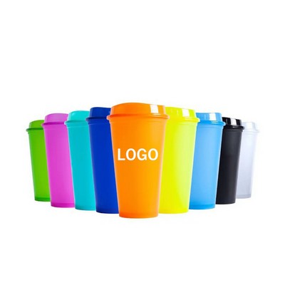 16OZ Summer New Color Thermochromic Plastic Cup With Lid