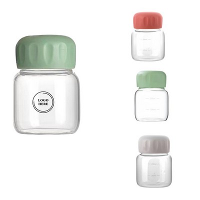 10 Oz. Cute Glass Coffee Cup with Lid