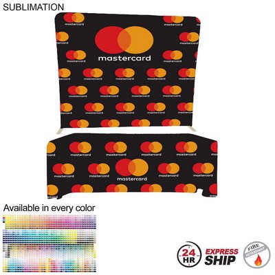24 Hr Express Ship- Tradeshow Booth Package Supreme, 8' EuroFit Display and 6' Sublimated Tablecloth