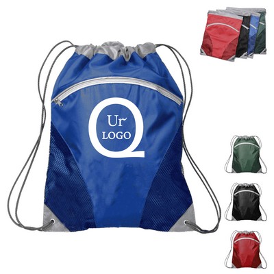 15.75X12.6" Oxford Fabric Drawstring Backpack