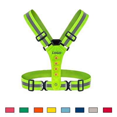 MOQ20 LED Light V-Type Reflective Safety Vest