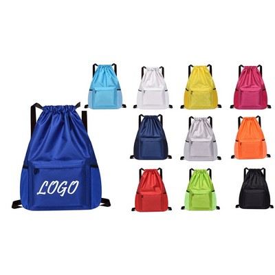 18" x 14" Oxford Cloth Basketball Drawstring Backpack
