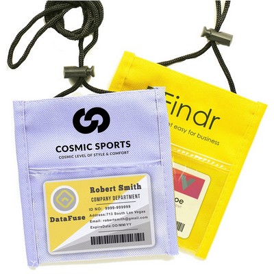 Adjustable Lanyard Neck Wallet - 5.40" x 5.25"