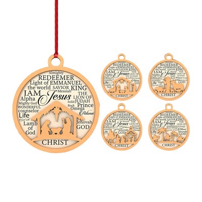 Round Wooden Ornaments
