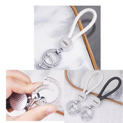 PU Knit Leather Keychain