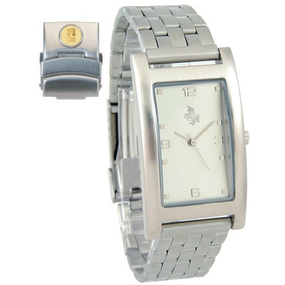 Ladies' Silver Wristwatch W/ Gold Medallion