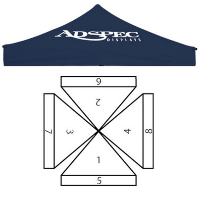 10 X 10' Replacement Navy Canopy - Printed