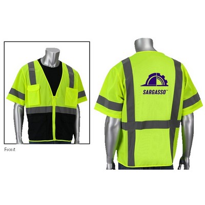 Class 3 Five Pocket Black Bottom Front Value Vest