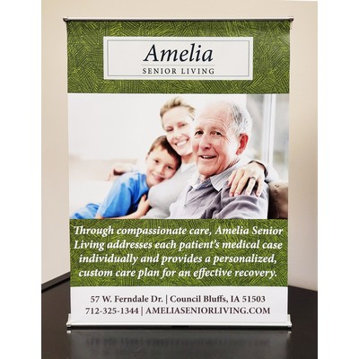 Table Top L-Stand A4 - 8.28" X 11.69" - With Vinyl Material. Full Color