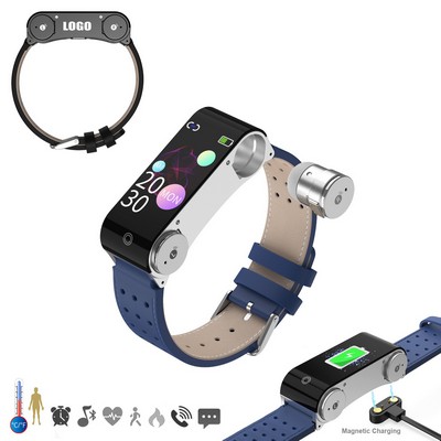 2 In 1 Fitness Tracker Earbuds With Detachable Bracelet