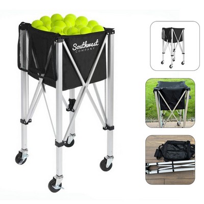 Portable Sports Ball Cart with Removable Bag and Lockable Wheels