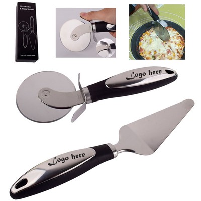 Stainless Steel Pizza Cutter Roller And shovel