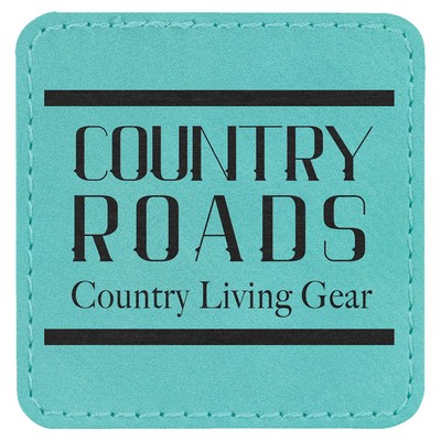 Square Leatherette Patch with Adhesive