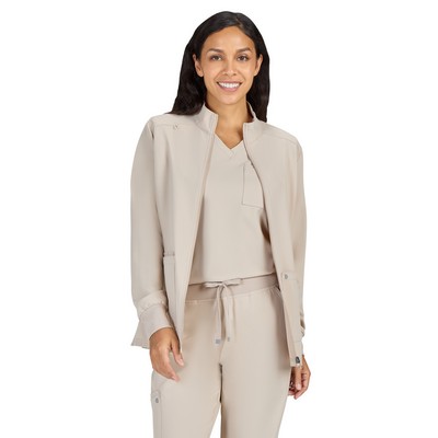 koi - Cureology - Women's Two-Pocket Zipper-Front Geneses Jacket