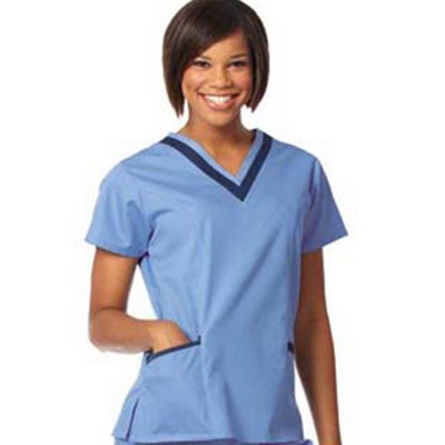 Fashion Seal - Fashion Poplin - Womens Double V-Neck Tunic