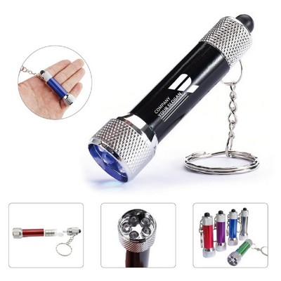 Bright Metal LED Mini Flashlight Keychain