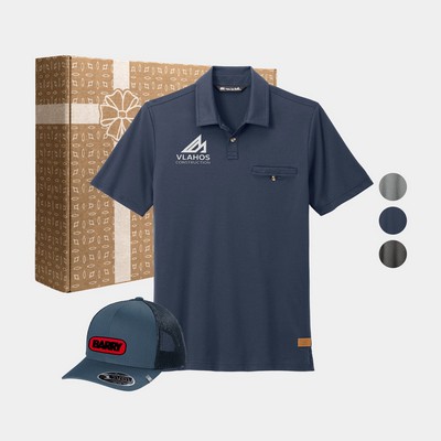 TravisMathew Pocket Polo & Trucker Cap Gift Box Set