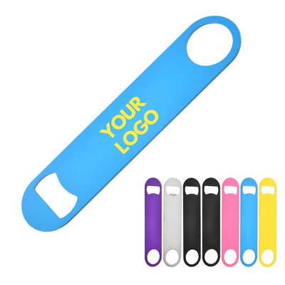 7" Custom Large Colorful Stainless Steel Flat Bar Bottle Opener