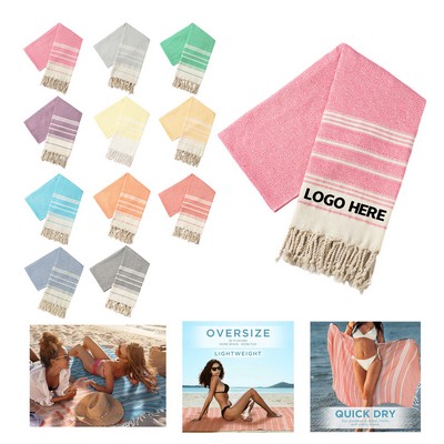 21 Strands of Tassel Cotton Beach Towel