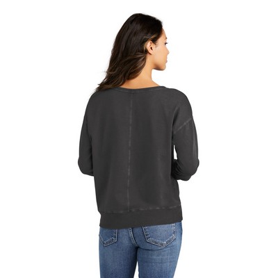 Port & Company Women's Beach Wash Garment-Dyed V-Neck Sweatshirt