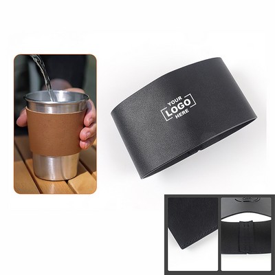Fashion PU Leather Cup Holder Protector.