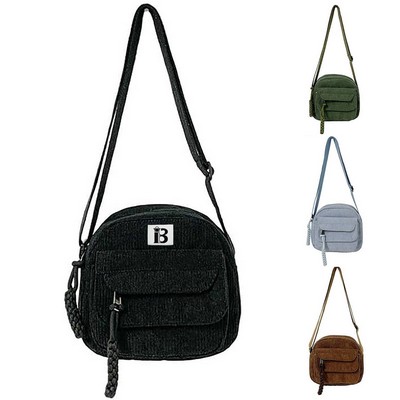 Simple solid color striped bag