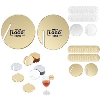 Acrylic - Made Round Labels for Wine Glass Identification