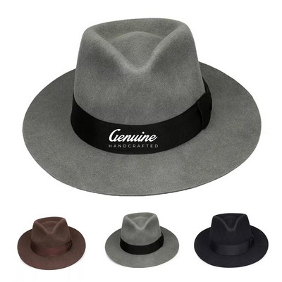 Classic Western Wool Fedora - Sophisticated Outdoor Style