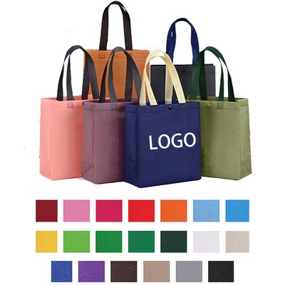 Custom Snap Button Closure Non Woven Tote Bag