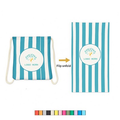 2-in-1 Foldable Backpack Beach Towel