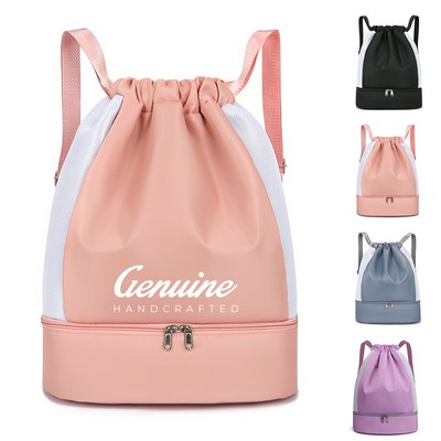 Water-Resistant Drawstring Gym Backpack