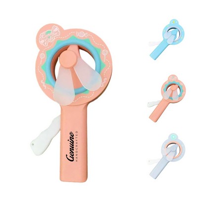 Portable Hand Press Plastic Fan