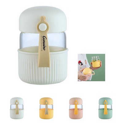 7.44oz Glass Water Cup with Secure Lid