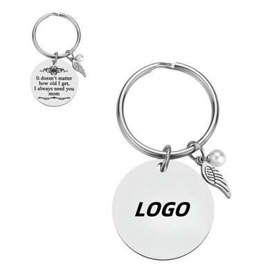Stainless Steel Mother's Day Keychain