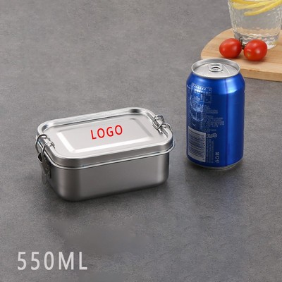 Small 304 Stainless Steel Lunch Box With Lockable Clip