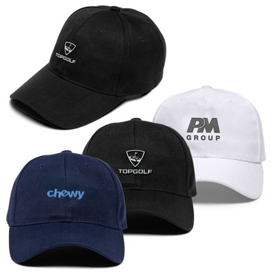 Promo Poly-Cotton 6 Panel Velcro Strap Baseball Cap (Air - 3-4 Weeks)