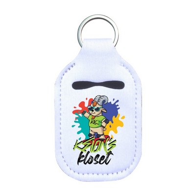 Custom Full-Color Printed Neoprene Liquid Soap Bottle Sleeve Keychains