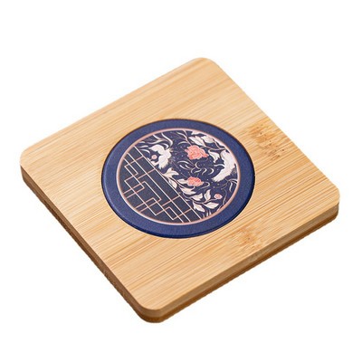 Bamboo Ceramic Absorbent Coaster