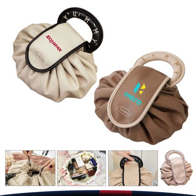 Drawstring PU Makeup Bag