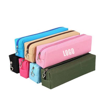 Basic Zipper Canvas Pencil Case