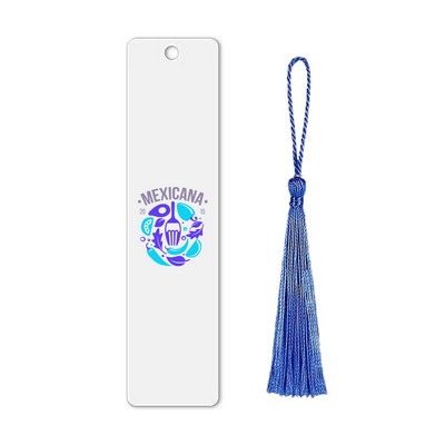 Rectangular Metal Bookmark with Tassel