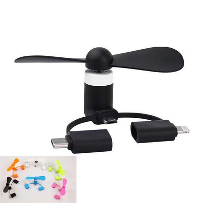 3 in 1 Mini Cell Phone fan